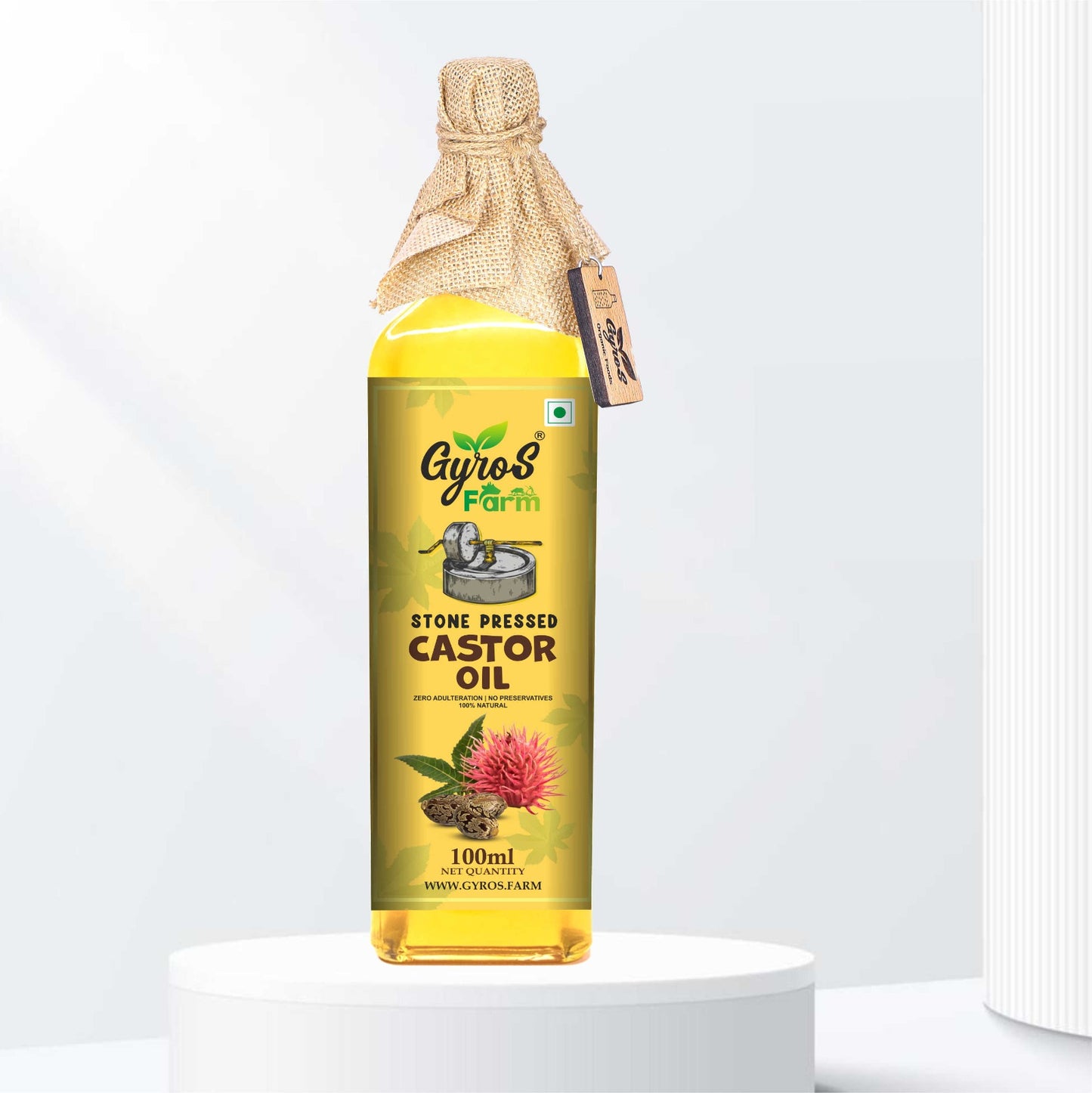 Castor Oil Stone Cold Pressed Oil | Unfiltered | Skin & Hair Care best solution