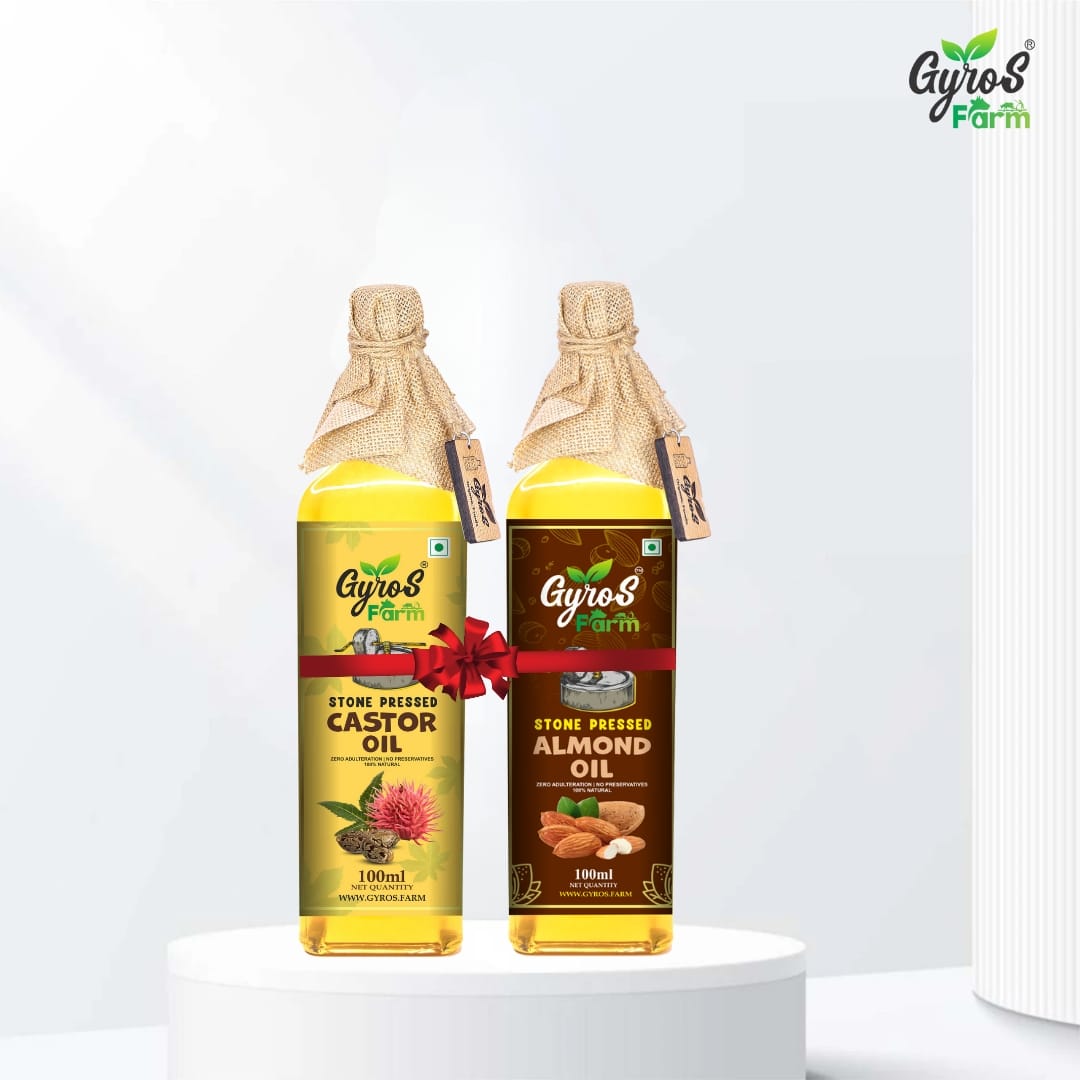 Stone Cold Pressed Almond ad Castor Oil Combo || 100ml each || Unfiltered | Sieve Filtered