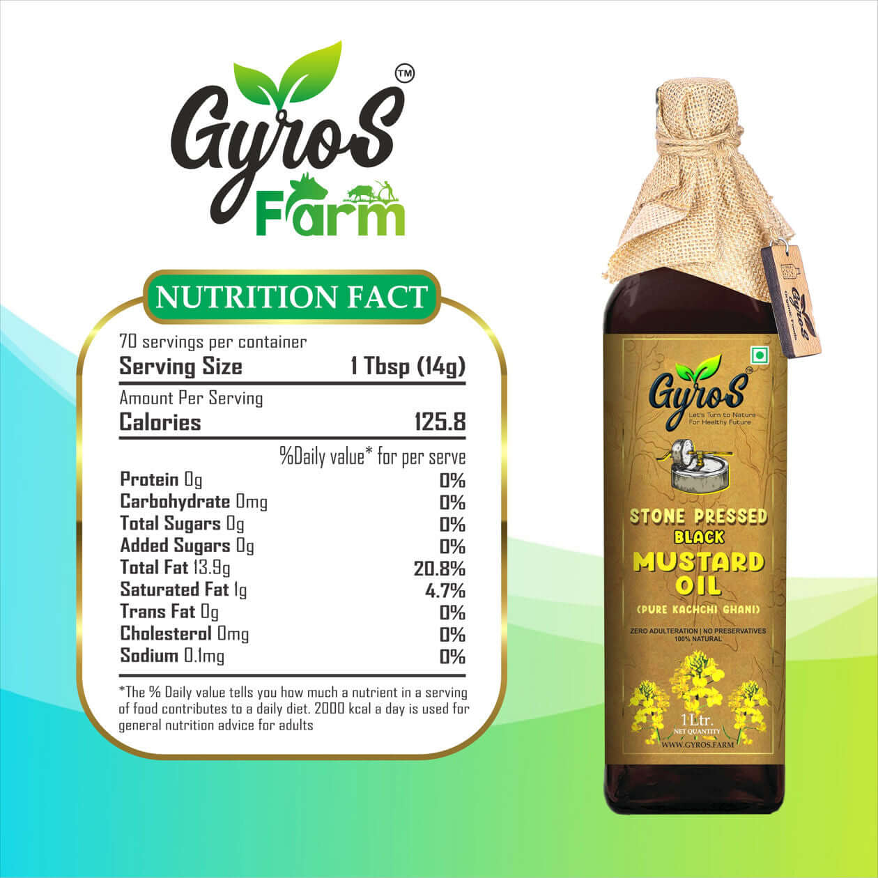 Black Mustard Stone Cold Pressed Oil Combo | zero Adulteration | UnFiltered | 1L + 1L | Glass Bottles