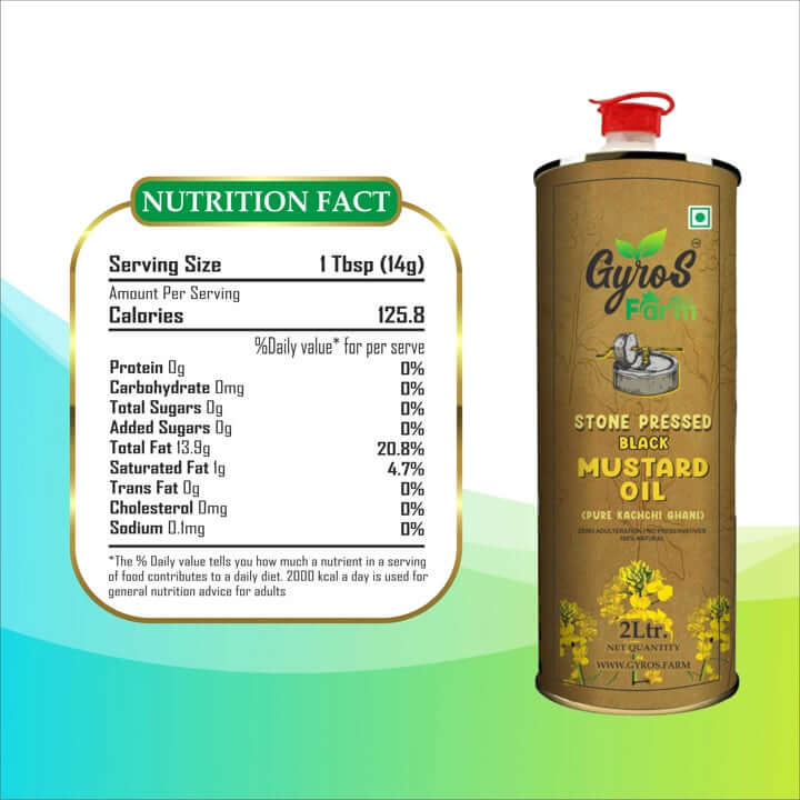 Stone Cold Pressed Black Mustard Oil  | 2L + 2L  | Zero Adulteration| Sieve Filtered