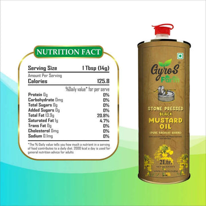 Stone Cold Pressed Black Mustard Oil  | 2L + 2L  | Zero Adulteration| Sieve Filtered