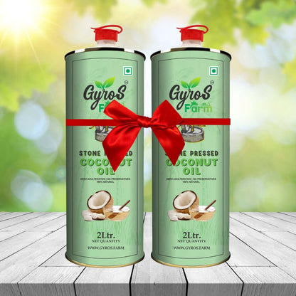 Stone Cold Pressed Coconut Oil Combo | 2L + 2L | zero Adulteration | Sieve Filtered