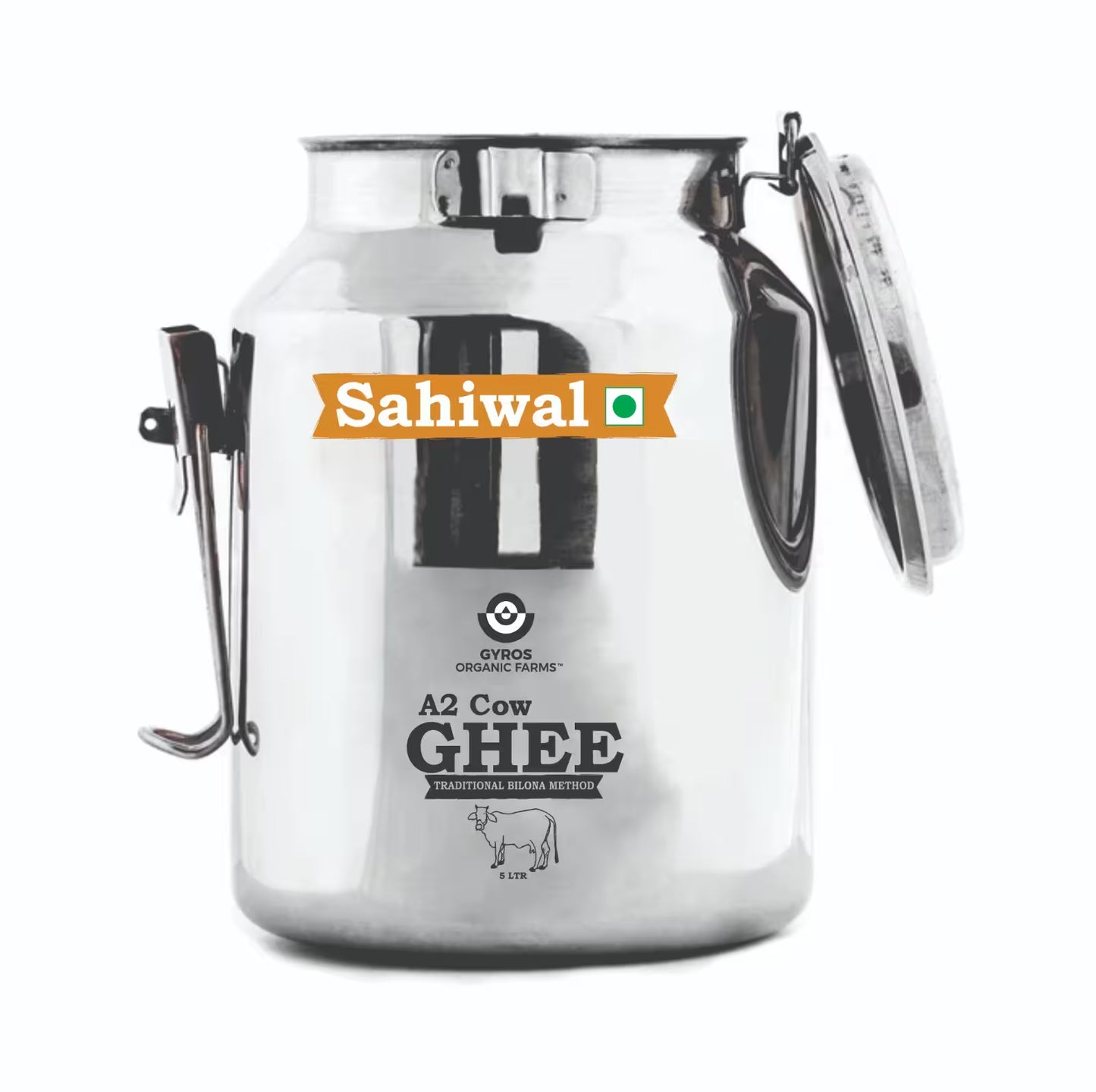 A2 Sahiwal Cow Ghee | Traditional Bilona Method | From Grass-Fed Desi Sahiwal Cows | Made in VILLAGE (From Free Roaming Cows), Not Gaushala