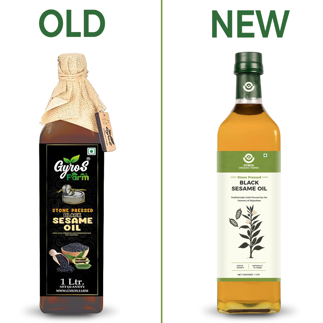 Stone Cold Pressed Black Sesame Oil | Deep Flavor | Unfiltered | Rich Aroma