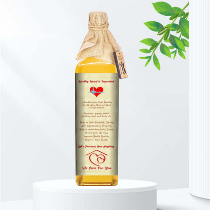 stone pressed cold sesame oil bottle