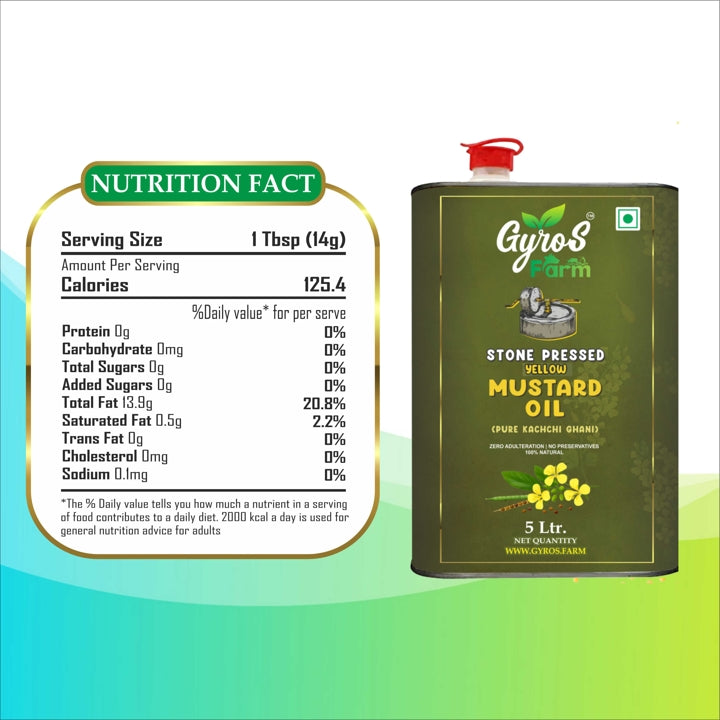Stone Cold Pressed Yellow Mustard Oil Combo | 5L + 5L | zero Adulteration | Sieve Filtered