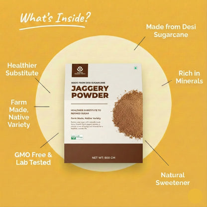 Free Jaggery Powder (900g) with A2 Desi Cow Ghee (1L) | Gut-Friendly Pair